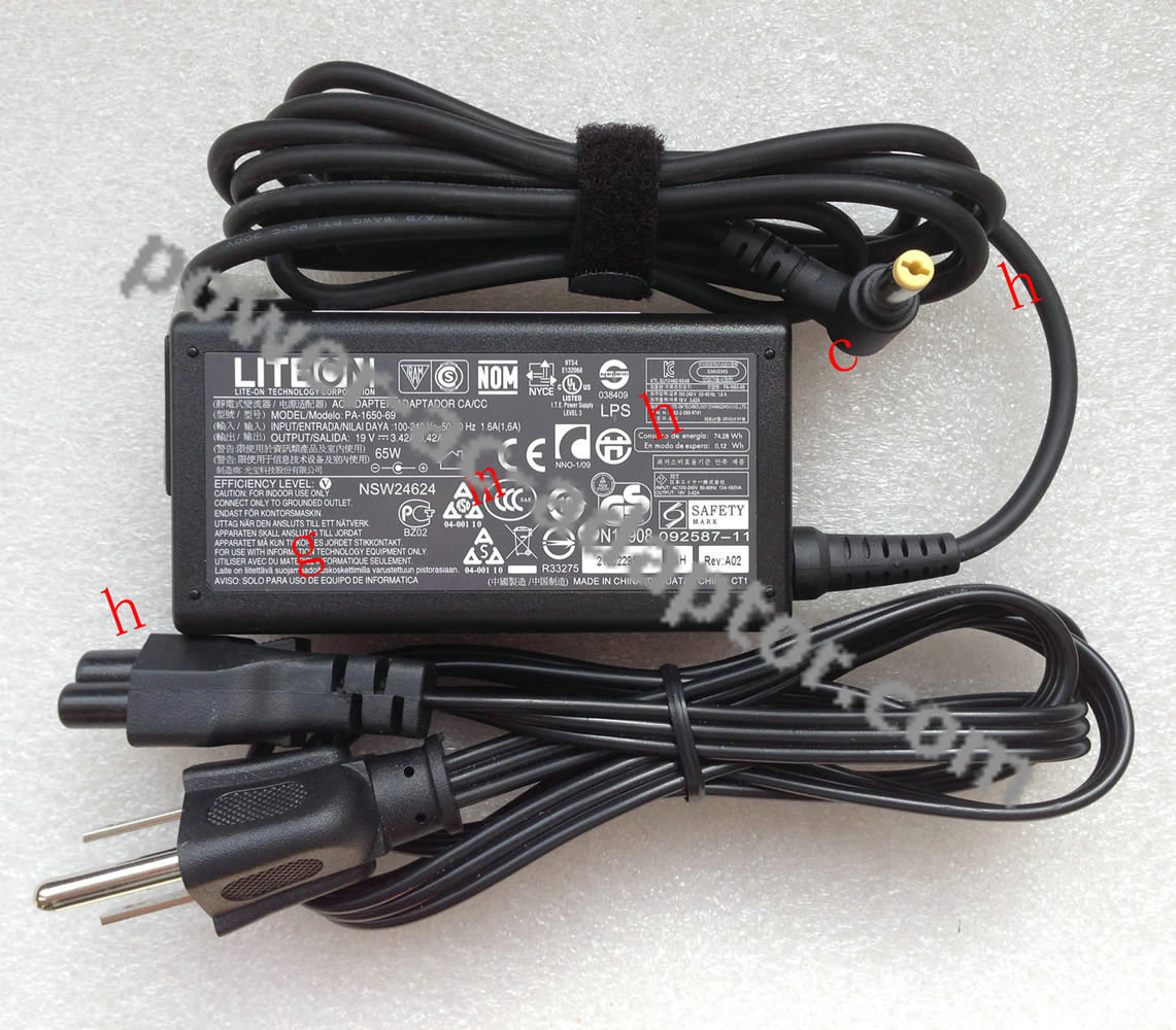 Genuine OEM Acer Aspire S3-391-6862 65W AC Power Adapter